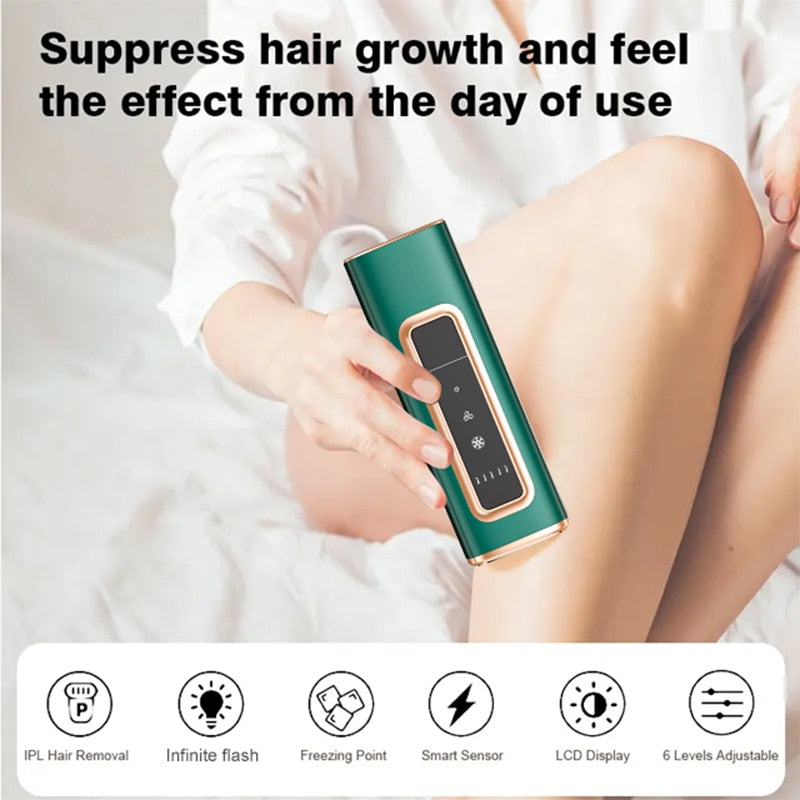 PAKISS Infinite IPL Hair Removal System - Permanent Reduction for Women & Men with Integrated Cooling